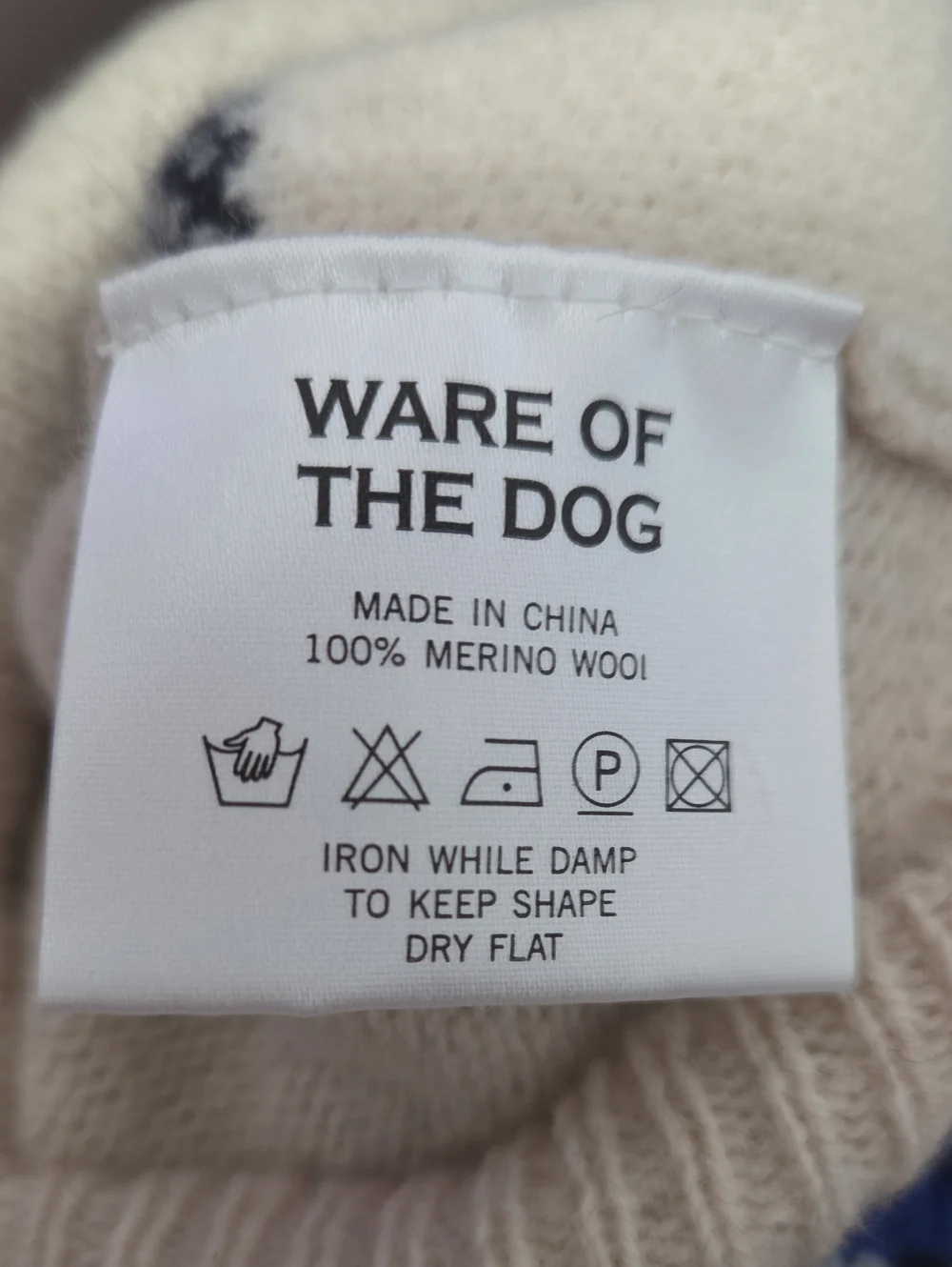 WARE OF THE DOG Fairisle Merino Wool Dog Sweater Size 3 - 15